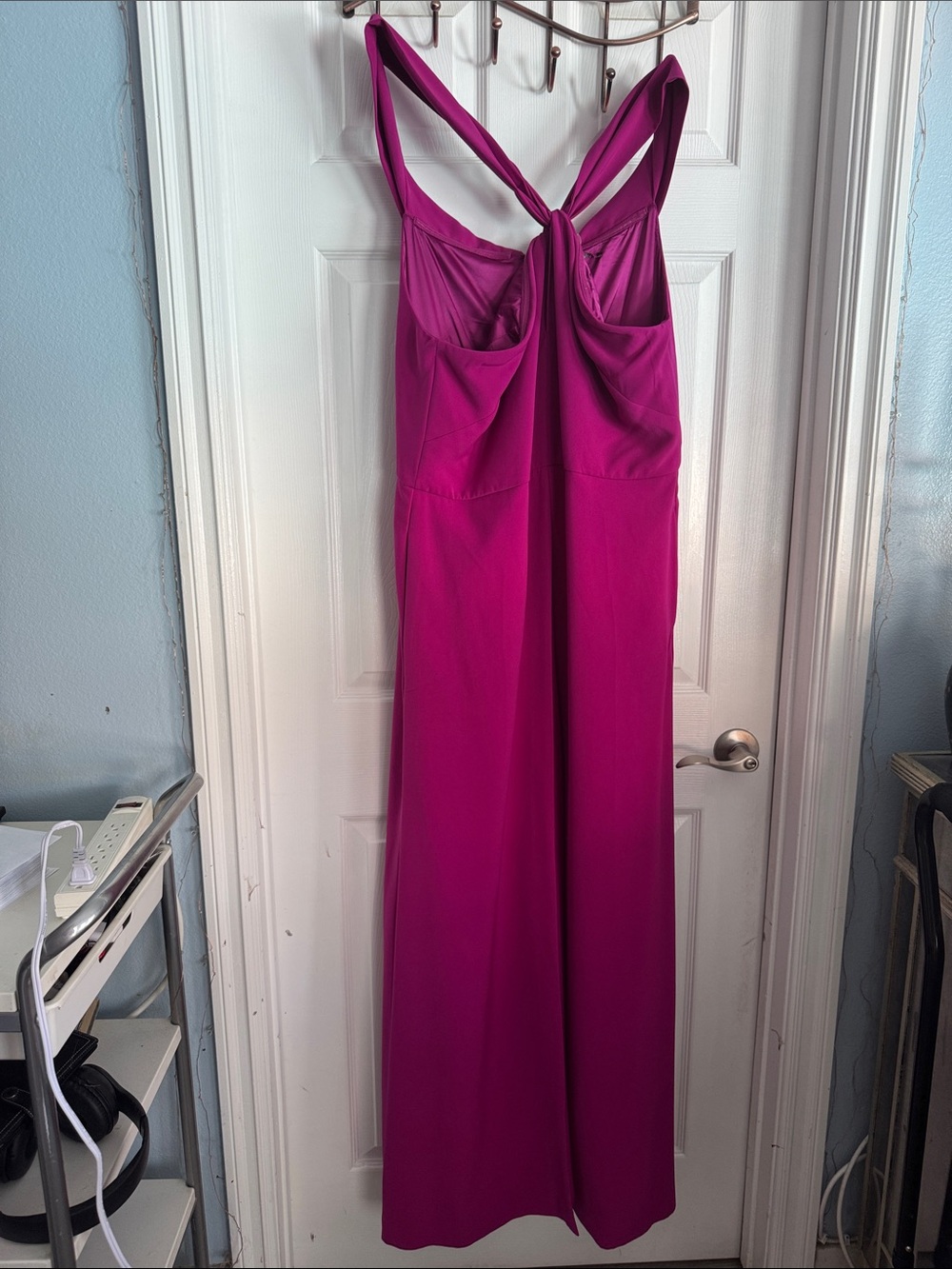 Women's Magenta Sleeveless Maxi Dress